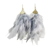 Boucles d'oreilles à plumes faites à la main, matériaux faciles à utiliser, crochets d'oreilles légers, bijoux cadeau gouttes d'oreilles à plumes pour femme, sector, Comme décrit, Comme décrit.
