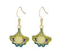 Boucles d'oreilles à pompons en forme d'éventail | Détails complexes pour vêtements chinois Qipao assortis, rassemblements sur le thème des patrimoines, événement formel