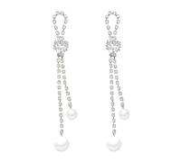 Boucles d'oreilles à pompons galvanisées, femmes suspendues pleines de personnalité, boucles d'oreilles exagérées boucles d'oreilles en argent, taille unique, Acier allié, Pas de pierre précieuse