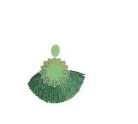 Boucles d'oreilles à pompons - Gouttes florales, déclaration dramatique, taille unique, Agate
