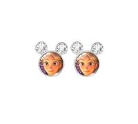 Boucles d'oreilles à tige avec cabochon en verre Motif princesse Raiponce Mickey, nan