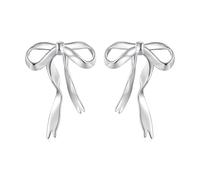 Boucles d'oreilles à tige avec nœud en ruban, clous minimalistes pour une tenue professionnelle et de soirée