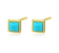 Boucles d'oreilles à tige carrées vintage en argent sterling 925 pour femme, bijoux à offrir