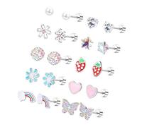 Boucles d'oreilles à tige élégantes de formes variées à porter au quotidien en alliage - Convient pour des combinaisons de tenues polyvalentes pour enfants, One Size, Comme décrit, Produit conforme à