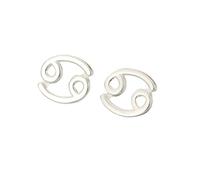 Boucles D'Oreilles À Tige En Argent Sterling 925 avec 12 Constellations, Cancer (22 Juin - 22 Juillet), Mini Boucles D'Oreilles Délicates En Argent Sterling 925, Horoscope Astrologique, pour Femme