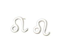 Boucles D'Oreilles À Tige En Argent Sterling 925 avec 12 Constellations, Lion (23 Juillet - 22 Août). Mini Boucles D'Oreilles À Tige Délicates En Argent Sterling 925, Motif Astrologique, Zodiaqu