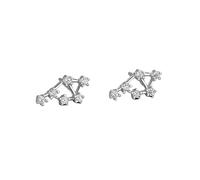 Boucles D'Oreilles À Tige En Argent Sterling 925 et Zircone Cubique pour Femme, Signe Astrologique Du Zodiaque, 12 Constellations, Cartilage, Petites Boucles D'Oreilles Dormeuses, Bijoux pour Maman