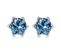 Boucles d'oreilles à tige en argent sterling 925 MGJ™ | Boucles d'oreilles en alexandrite changeant de couleur | Du bleu au violet au vert | Coffret et pochette blancs prêts à offrir |
