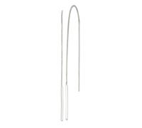 Boucles d'oreilles à tige en argent sterling 925 poli 78 x 1 mm de large pour femme