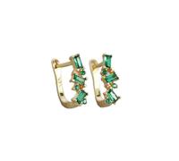 Boucles D'oreilles À Tige En Argent Sterling 925, Style Bohème, Carrées, Arc-en-ciel, Zircones Cubiques, Style Punk, Pour Femmes, Piercing, Grimpeur, Bijoux Européens