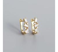 Boucles D'oreilles À Tige En Argent Sterling 925, Style Bohème, Carrées, Arc-en-ciel, Zircones Cubiques, Style Punk, Pour Femmes, Piercing, Grimpeur, Bijoux Européens