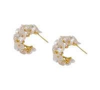 Boucles d'oreilles à tige en forme de fleur - Imperméables - Texture en alliage - Convient pour diverses occasions - Alliage floral