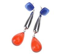 Boucles d'oreilles à tige en forme de larme - Texture acrylique - Pour le quotidien et les fêtes - Bijoux artistiques uniques