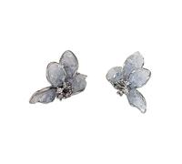 Boucles d'oreilles à tige en forme de papillon avec strass bleus étincelants pour femme, taille unique, Comme décrit, Comme décrit.