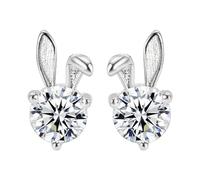 Boucles d'oreilles à tige en opale synthétique - Petites boucles d'oreilles pour femme - Boucles d'oreilles pour oreilles sensibles, taille unique, Zinc, Pas de pierre précieuse