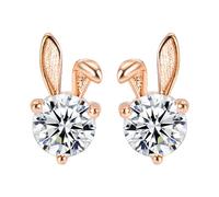 Boucles d'oreilles à tige en opale synthétique - Petites boucles d'oreilles pour femme - Boucles d'oreilles pour oreilles sensibles, taille unique, Zinc, Pas de pierre précieuse