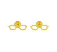 Boucles d'oreilles à tige en or jaune véritable 18 carats