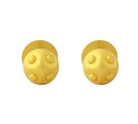 Boucles d'oreilles à tige en or jaune véritable certifié 18 carats