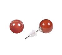 Boucles d'oreilles à tige en perles de cristal d'agate 8 mm - Simple et mignon - Bijoux de tous les jours, Pierre, Pas de pierre précieuse