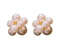 Boucles d'oreilles à tige en perles d'eau douce naturelles avec un lustre doux et des matériaux en alliage robuste pour un usage quotidien ou un événement spécial, Métal