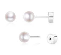 Boucles d'oreilles à tige en perles plaquées or 14 carats, hypoallergéniques | Boucle d'oreille de cartilage | Bijoux de piercing d'hélix | Bijoux de piercing tragus | Boucles d'oreilles à dos plat