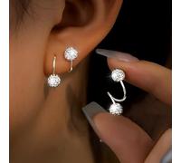 Boucles d'oreilles à tige flottantes en émail avec fleur de tulipe - Accessoire cadeau pour femme - Mode d'automne - Concert de campagne