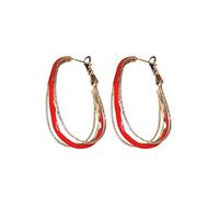 Boucles d'oreilles à tige géométriques elliptiques multicouches en forme de goutte d'huile, élégantes, simples, et respire un sentiment de sophistication et d'élégance