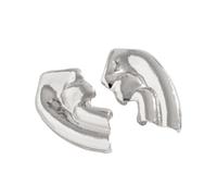 Boucles d'oreilles à tige géométriques en alliage, légères et durables, adaptées aux créateurs de tendance et aux amateurs de mode, boucles d'oreilles individualisées, white king, Comme décrit, Comme