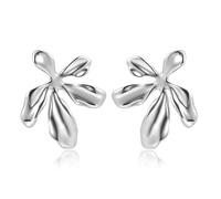 Boucles d'oreilles à tige imperméables en forme de fleur dorée pour femme, Acier inoxydable, Pas de gemme