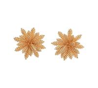 Boucles d'oreilles à tige multicouches tridimensionnelles en forme de fleur de blé - Boucles d'oreilles uniques, haut de gamme, de style rétro