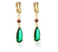 Boucles d'oreilles à tige pour homme et femme - S925 Silver Anime Howl's Moving Castle Earrings - Gouttes d'eau verte - Accessoires cadeau