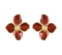 Boucles d'oreilles à tige romantiques en forme de fleur d'hibiscus pour femmes et filles, style de mariage coréen, design vintage, bijoux tendance, boucles d'oreilles vintage, taille unique, Comme