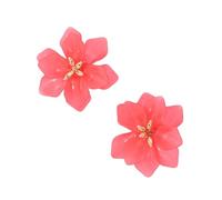 Boucles d'oreilles à tige uniques en forme de fleur - Imperméables - Texture en résine - Convient pour diverses occasions, taille unique, Comme décrit, Comme décrit.