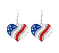 Boucles d'oreilles à tige uniques inspirées des fiertés - Accessoires confortables sur le thème du jour de l'indépendance pour femmes et filles, Taille unique, Comme décrit, Comme décrit.