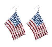 Boucles d'oreilles à tige uniques inspirées des fiertés nationales - Accessoires confortables sur le thème du jour de l'indépendance pour femmes et filles, One Size, Comme décrit, Comme décrit.