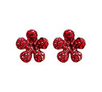 Boucles d'oreilles à tige verticale en forme de cerise rouge pour femmes et filles - Boucles d'oreilles à tige en argent S925 pour femme - Boucles d'oreilles à tige douces pour éclairer les boucles