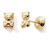 Boucles d'oreilles à vis Ourson (or jaune 375°)