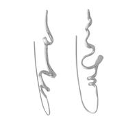 Boucles d'oreilles abstraites Mode Boucles d'oreilles en laiton Recherche de styles uniques Designs tridimensionnels pour femmes Tenues Or/Argent Boucles d'oreilles élégantes uniques, taille unique