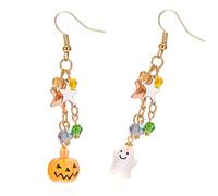 Boucles d'oreilles accrocheuses à pampilles - Bijoux ludiques en forme de citrouille - Bijoux pour styles - Alliage résine cristal, taille unique, Comme décrit, Comme décrit.