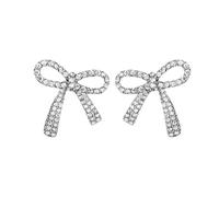 Boucles d'oreilles adolescentes filles argent et chaîne brillante pampille boucles d'oreilles nœud perle pendentif boucles d'oreilles robes de danse dames bijoux bas Noël bijoux nobles pour boucles