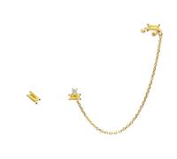 Boucles d'oreilles Aisha Maka en argent sterling 925 doré - P D Paola