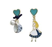 BOUCLES D'OREILLES ALICE AUX PAYS DES MERVEILLES, BIJOUX ALICE AUX PAYS DES MERVEILLES, BOUCLE FEE