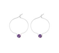 Boucles d'oreilles améthyste & argent