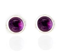 Boucles d'Oreilles Améthyste & Argent Sterling 925 fait-main - Eusice