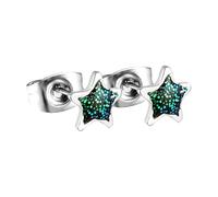 Boucles d'oreilles amusantes en forme d'étoile de dessin animé en acier inoxydable texturé, bijoux d'oreille tendance, adaptés pour une utilisation quotidienne ou une fête, taille unique, Comme décrit