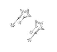 Boucles d'oreilles amusantes en forme d'étoile de dessin animé en alliage texturé, bijoux modernes, épingles tendance adaptées pour un usage quotidien et une fête