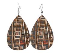 Boucles d'oreilles amusantes pour femme - En cuir - Double face - Légères - Accessoires d'oreille tendance - Cadeau d'anniversaire