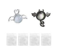 Boucles d'oreilles ange et diable pour femme, en argent 925, hypoallergéniques, à la mode, boucles d'oreilles asymétriques, bijoux pour filles et femmes, Argent