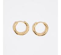 Boucles d'oreilles anneaux irréguliers doré mat UN