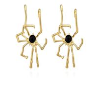 Boucles d'oreilles araignées gothiques punk en cristal pour femme, Grand